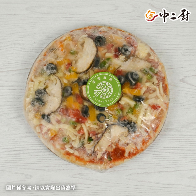 人氣薄皮Pizza!【怪獸】8吋手工pizza田園鮮蔬披薩(奶素)