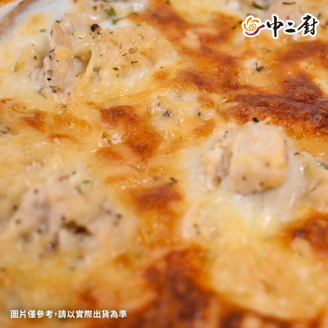 人氣薄皮Pizza!【怪獸】8吋手工pizza蒜香奶油白醬雞披薩