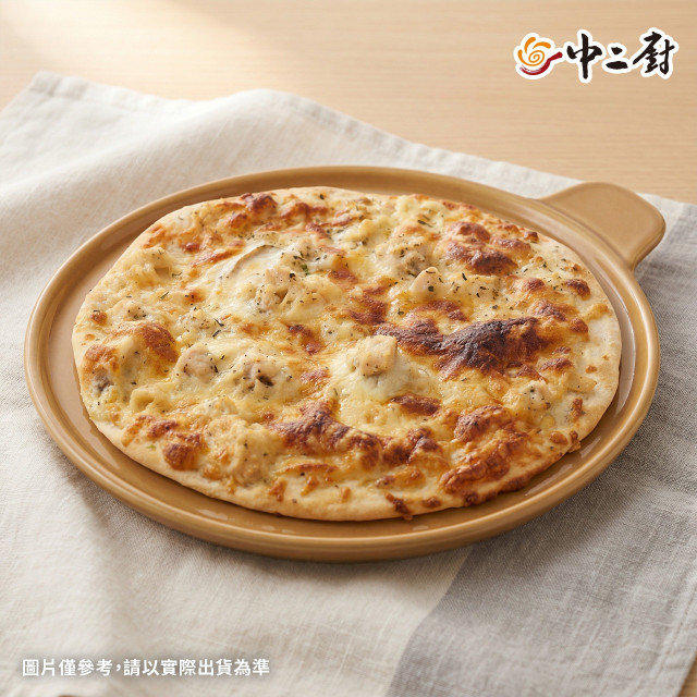 人氣薄皮Pizza!【怪獸】8吋手工pizza蒜香奶油白醬雞披薩