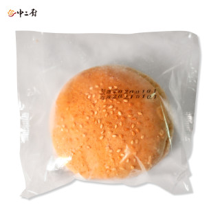 【中二廚】全麥Q堡(漢堡麵包) (1個/包)奶素