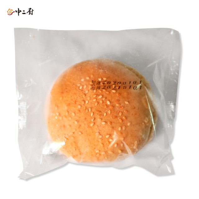 【中二廚】全麥Q堡(漢堡麵包) (1個/包)奶素