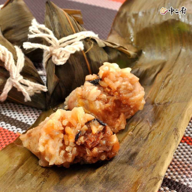 好運攏粽來!肉粽熱銷中!【中二廚】豬肉蛋黃一口粽(40g/粒)(10粒/串)