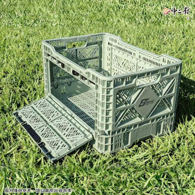 網紅團購款BIG ANT 韓國摺疊物流籃+塑膠上蓋組(粉綠綠色限定組)